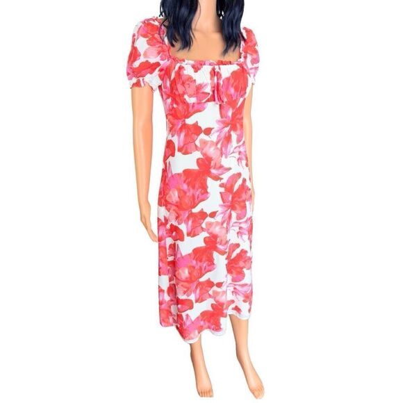 NWT WAYF Felicity Floral Midi Dress - Picture 3 of 6